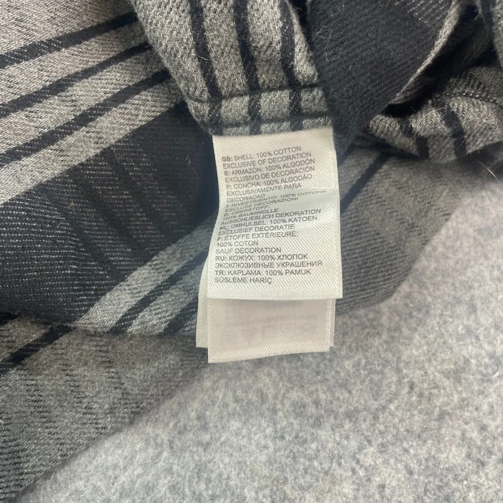 The North Face Mens Flannel Shirt L Gray Plaid Long Sleeve Outdoor Hiking Arroyo
